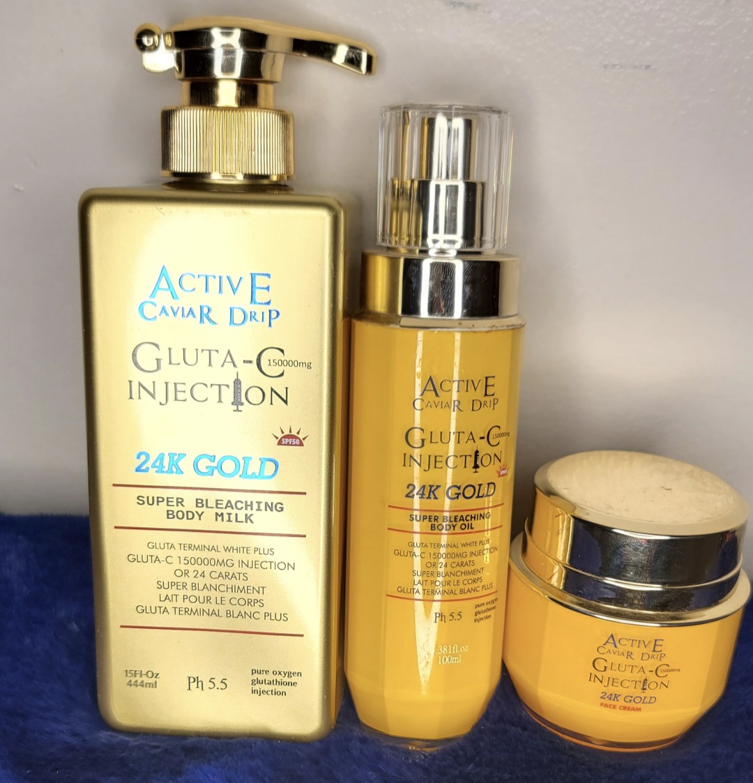 Active Caviar Drip Gluta C Injection 24K GOLD BODY MILK